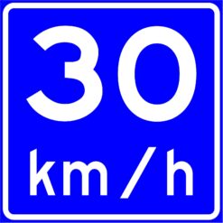 RVV Verkeersbord - A04 Adviessnelheid 30kmh