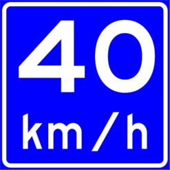 RVV Verkeersbord - A04 Adviessnelheid 40kmh
