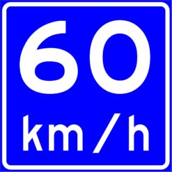 RVV Verkeersbord - A04 Adviessnelheid 60kmh