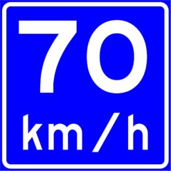 RVV Verkeersbord - A04 Adviessnelheid 70kmh