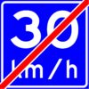 RVV Verkeersbord - A05 Einde adviessnelheid 30kmh