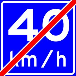 RVV Verkeersbord - A05 Einde adviessnelheid 40kmh