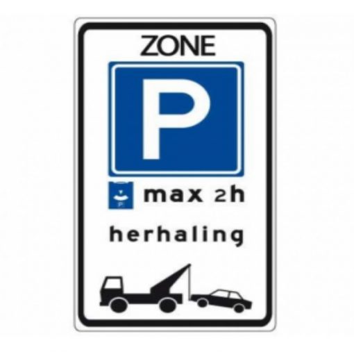 RVV Verkeersbord – E10-ZBHS Herhaling parkeerzone parkeerkaart
