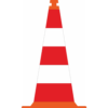 Verkeerskegels Oranje 750mm Kl.3-Wit