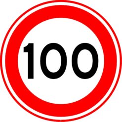 A01 maximum snelheid bord 100