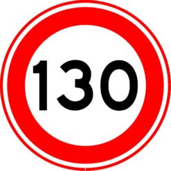 A01 maximum snelheid bord 130