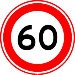 A01 maximum snelheid bord 60