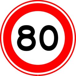A01 maximum snelheid bord 80