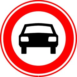 RVV Verkeersbord - C06 Verboden voor auto's