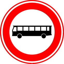 RVV Verkeersbord C07a – Gesloten voor bussen