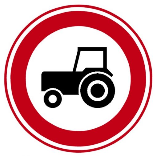 RVV C08 verboden tractor