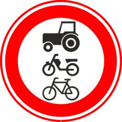 RVV Verkeersbord - C09 Verboden voor langzaamverkeer