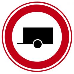 RVV C10 verboden aanhangwagens