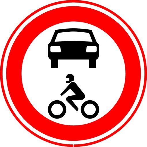 RVV Verkeersbord - C12 Verboden voor motorvoertuigen