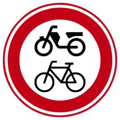 RVV C15 verboden voor bromfietsers fietsers