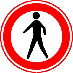 RVV Verkeersbord – C16 Verboden voor voetgangers