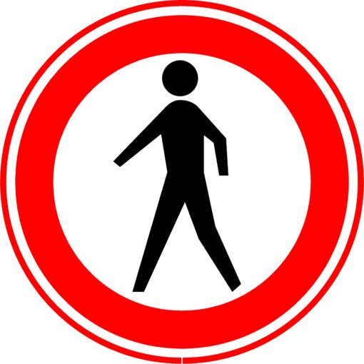 RVV Verkeersbord – C16 Verboden voor voetgangers