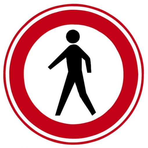 RVV C16 verboden voetgangers