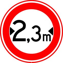 RVV Verkeersbord – C18 Inrijverbod te brede voertuigen