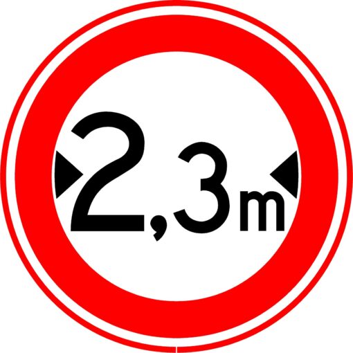 RVV Verkeersbord – C18 Inrijverbod te brede voertuigen