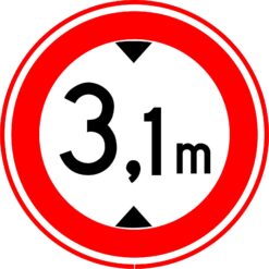 RVV Verkeersbord – C19 Inrijverbod te hoge voertuigen