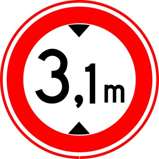 RVV Verkeersbord – C19 Inrijverbod te hoge voertuigen