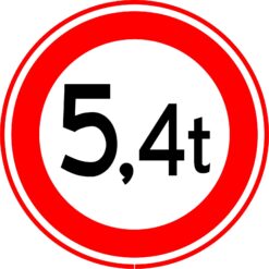 RVV Verkeersbord – C21 Gesloten voor te zware voertuigen
