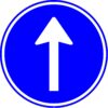 RVV Verkeersbord – D04 Verplichte rijrichting rechtdoor