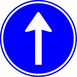 RVV Verkeersbord – D04 Verplichte rijrichting rechtdoor