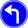 RVV Verkeersbord – D05L Verplichte rijrichting linksaf