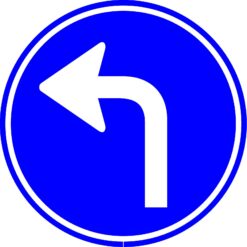 RVV Verkeersbord – D05L Verplichte rijrichting linksaf