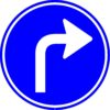 RVV Verkeersbord – D05R Verplichte rijrichting rechtsaf