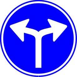 RVV Verkeersbord – D07 Verplichte rijrichting links of rechts