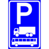 RVV Verkeersbord – E08-A Parkeerplaats vrachtwagens en bussen
