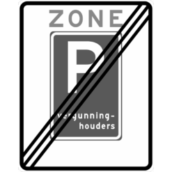 RVV Verkeersbord – E09-ZE Einde zone vergunninghouders