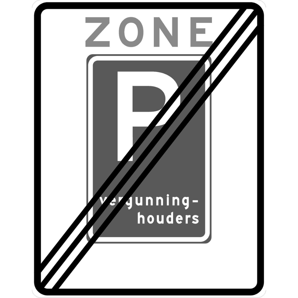 RVV Verkeersbord – E09-ZE Einde zone vergunninghouders