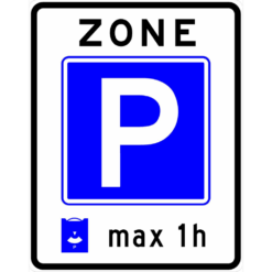 RVV Verkeersbord – E10-ZB Parkeerzone parkeerkaart
