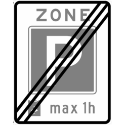 RVV Verkeersbord – E11-ZE Einde parkeerzone