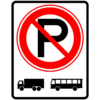RVV Verkeersbord – E201 Parkeerverbod voor vrachtauto's en bussen