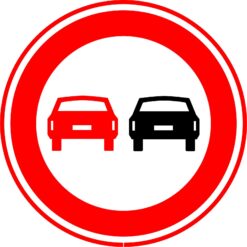 RVV Verkeersbord - F01 Voertuigen verboden in te halen