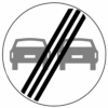 Verkeersbord – Einde inhaalverbod voertuigen