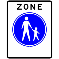 RVV Verkeersbord - G07zb Start Voetgangers zone