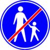 RVV Verkeersbord – G08 Einde voetpad