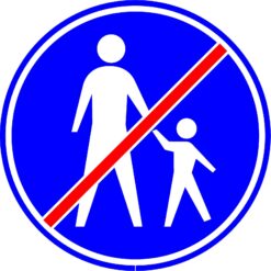 RVV Verkeersbord – G08 Einde voetpad