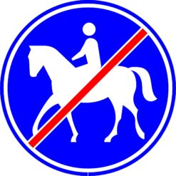 RVV Verkeersbord – G10 Einde ruiterpad