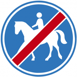 RVV Verkeersbord – G10 Einde ruiterpad
