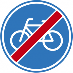 RVV Verkeersbord – G12 Einde Fietspad