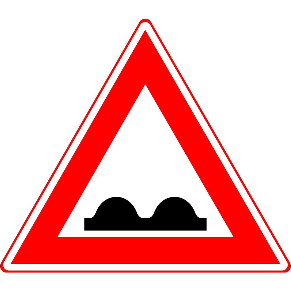 RVV Verkeersbord - J01 Slecht wegdek