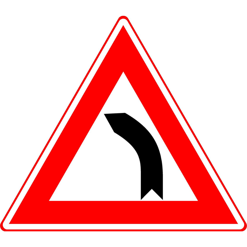 RVV Verkeersbord – J03 Bocht naar links