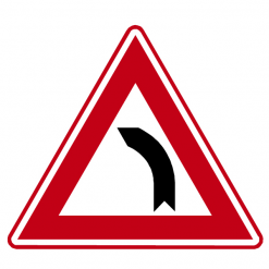 RVV Verkeersbord – J03 Bocht naar links